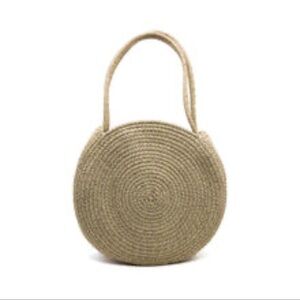 NORDSTROM Large Jute Tote Beach Bag Purse EUC $90